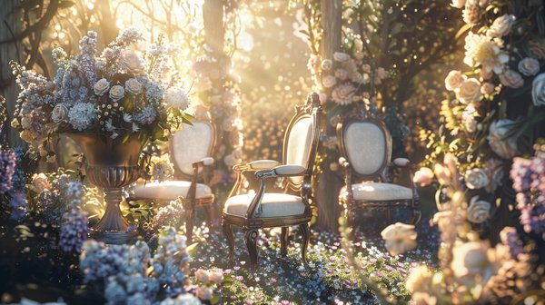 Sublimez vos chaises de mariage avec des fleurs artificielles