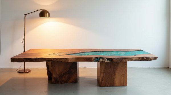 Table bois résine : élégance et singularité sur mesure